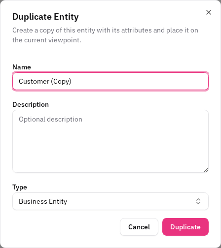 Duplicate entity form