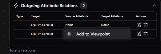 Relation Drag and Context Menu